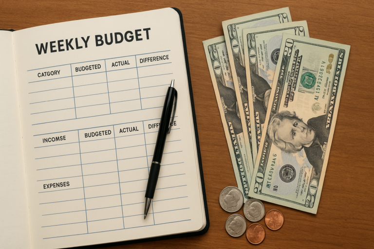 How to Stick to a Weekly Budget and Save $1,000 Fast how to stick to a weekly budget planner with cash and coins