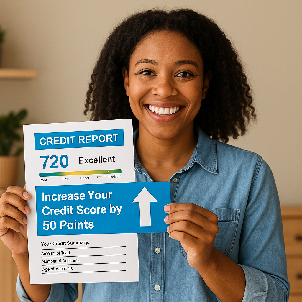 increase your credit score by 50 points in 3 months