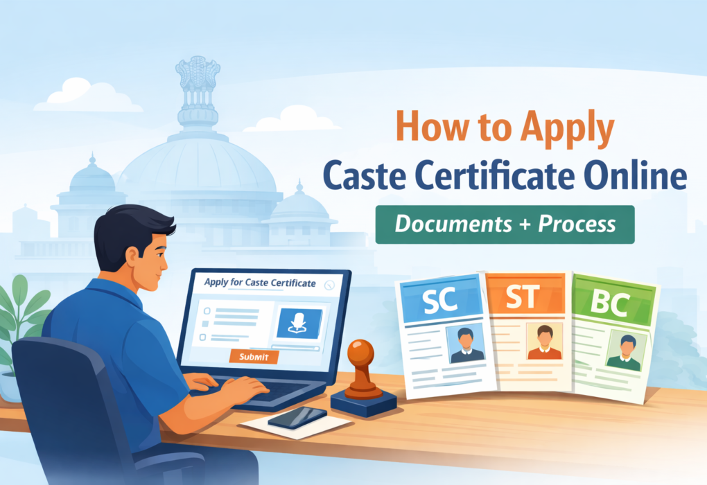 how to apply caste certificate online