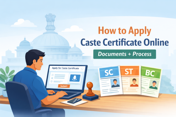 how to apply caste certificate online